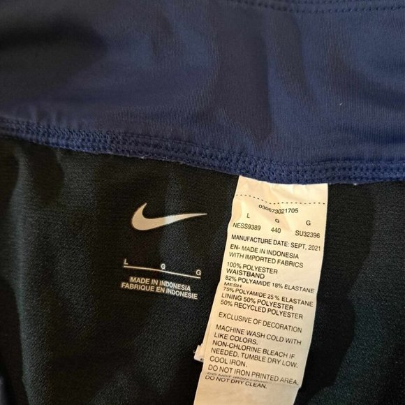 Nike Womens Navy Blue Dri-Fit Pull On Tennis Mini Short Sz L Stretch - Picture 7 of 12